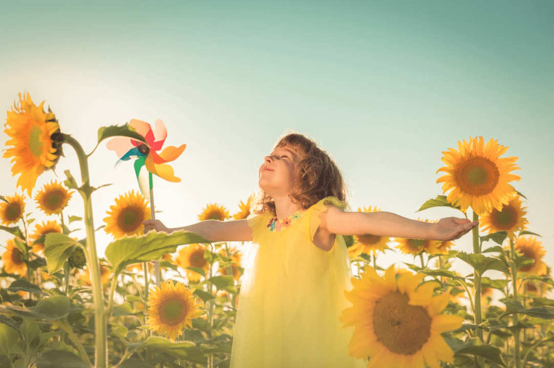 Kind in zon